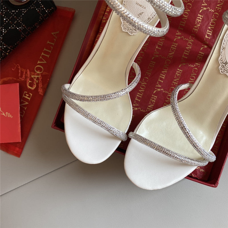 High Quality Luxury Rene Caovilla Snake Band Sandals – Style 00070 product detail