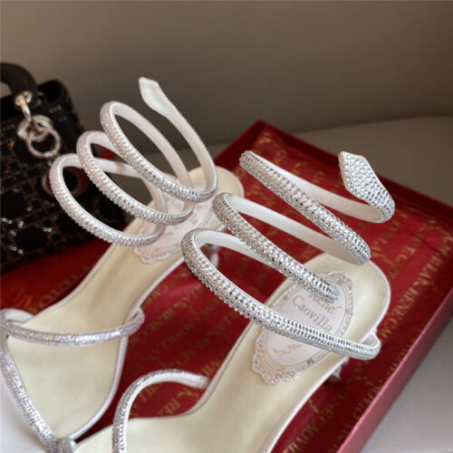 High Quality Luxury Rene Caovilla Snake Band Sandals – Style 00070 product detail