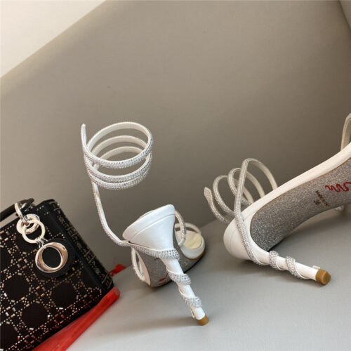 High Quality Luxury Rene Caovilla Snake Band Sandals – Style 00070 product detail
