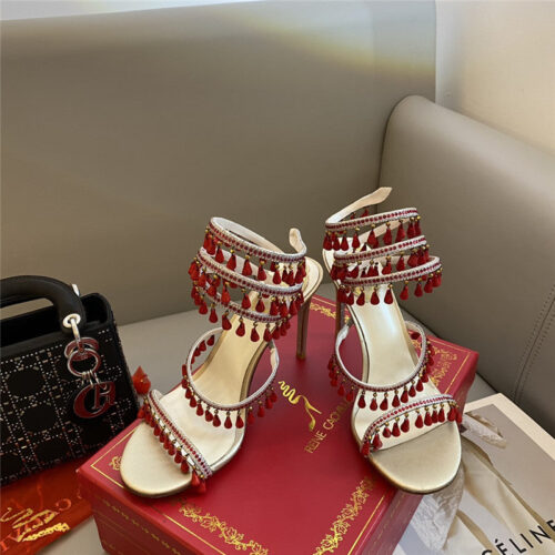 High Quality Luxury Rene Caovilla Classic Snake Wrap Sandals – Style 97830 alternate view