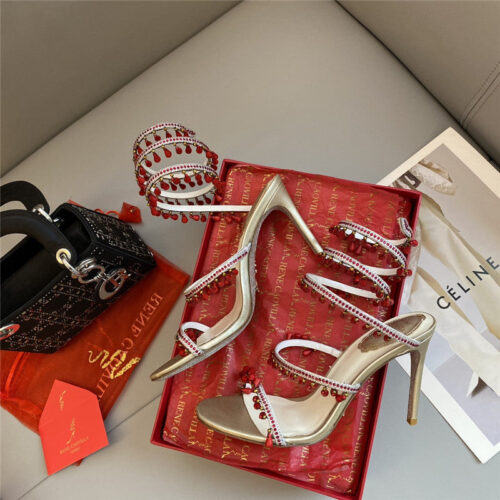 High Quality Luxury Rene Caovilla Classic Snake Wrap Sandals – Style 97830 product detail