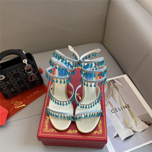 High Quality Luxury Rene Caovilla Classic Snake Wrap Sandals – Style 94438 product detail