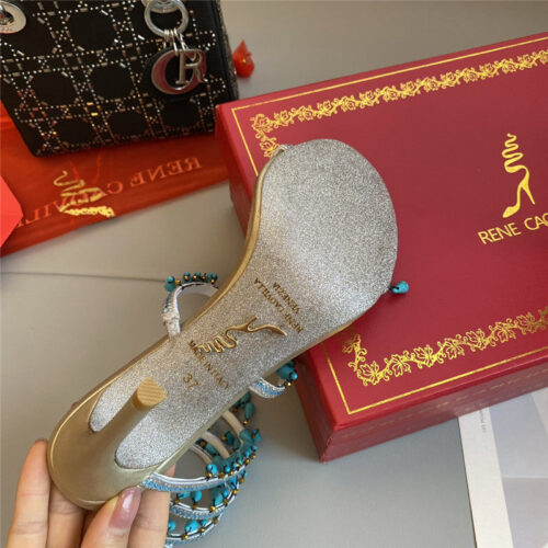 High Quality Luxury Rene Caovilla Classic Snake Wrap Sandals – Style 94438 product detail