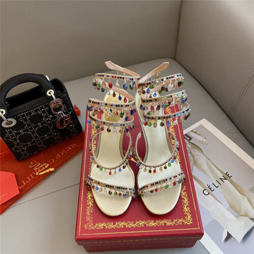 High Quality Luxury Rene Caovilla Classic Snake Wrap Sandals – Style 25510 product detail