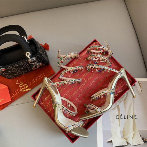 High Quality Luxury Rene Caovilla Classic Snake Wrap Sandals – Style 25510 product detail