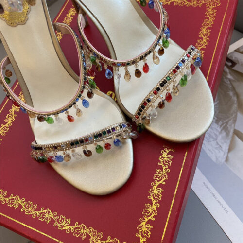 High Quality Luxury Rene Caovilla Classic Snake Wrap Sandals – Style 25510 product detail