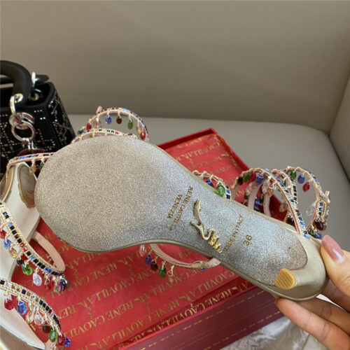 High Quality Luxury Rene Caovilla Classic Snake Wrap Sandals – Style 89350 product detail