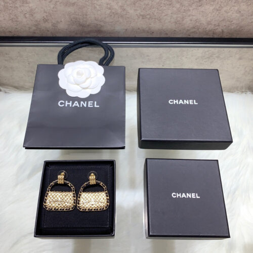 High Quality Luxury Chanel Diamond Bag Earrings – Style 49813 product detail