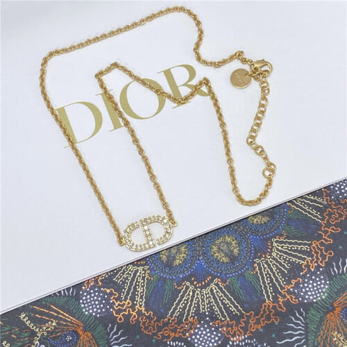 High Quality Luxury Dior Cd Diamond Necklace – Style 50606 alternate view