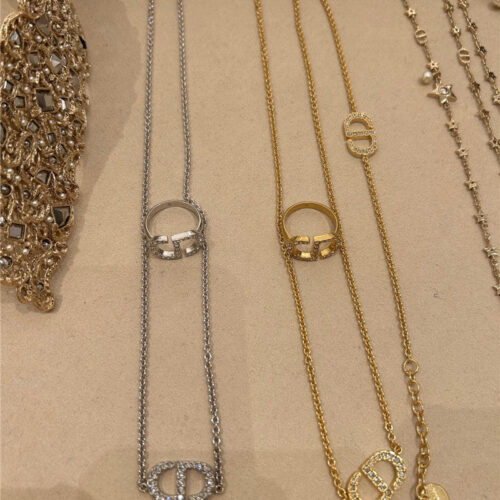 High Quality Luxury Dior Cd Diamond Necklace – Style 50606 product detail