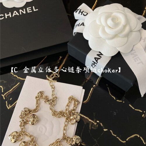 High Quality Luxury Chanel Chain And Heart Necklace product detail