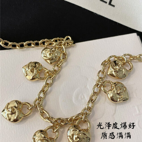 High Quality Luxury Chanel Chain And Heart Necklace product detail
