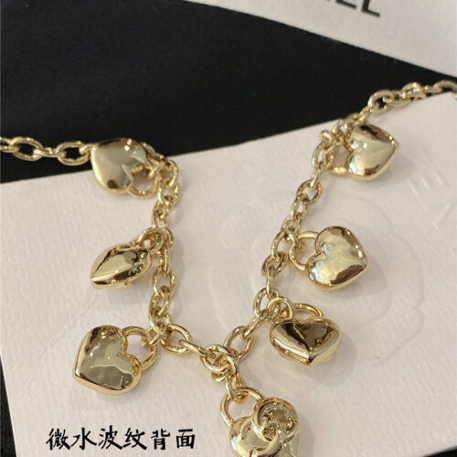 High Quality Luxury Chanel Chain And Heart Necklace product detail