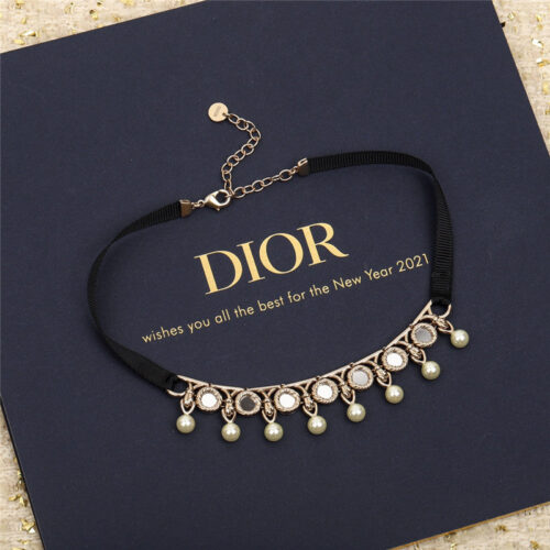 High Quality Luxury Dior Multi-Mirror Beads Web Necklace