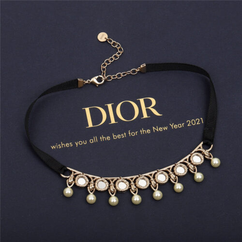 High Quality Luxury Dior Multi-Mirror Beads Web Necklace alternate view