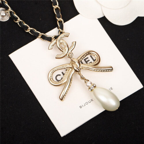 High Quality Luxury Chanel Bow Necklace – Style 49699 product detail