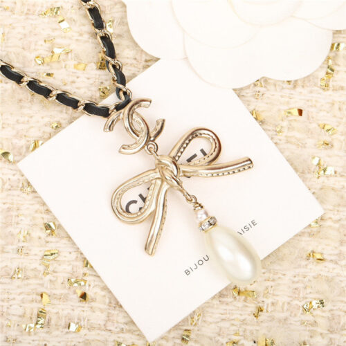 High Quality Luxury Chanel Bow Necklace – Style 49699 product detail