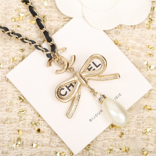 High Quality Luxury Chanel Bow Necklace – Style 49699 product detail
