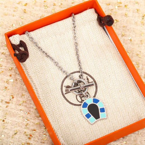 High Quality Luxury Hermes Metal Chain Necklace