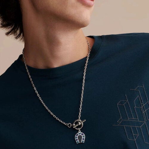 High Quality Luxury Hermes Metal Chain Necklace alternate view