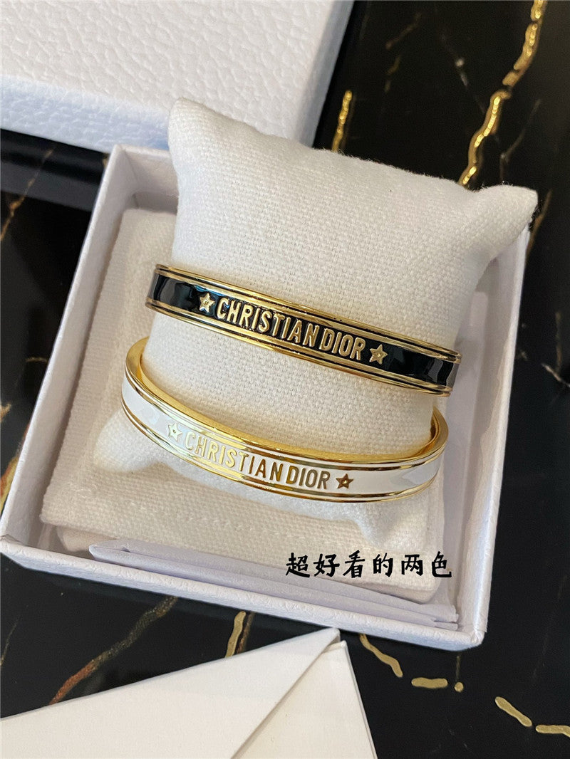 High Quality Luxury Dior D Letter Open Bracelet