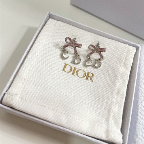 High Quality Luxury Dior Bow Earrings alternate view