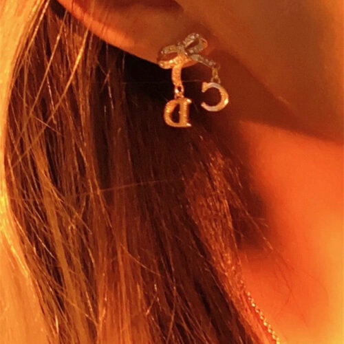 High Quality Luxury Dior Bow Earrings product detail