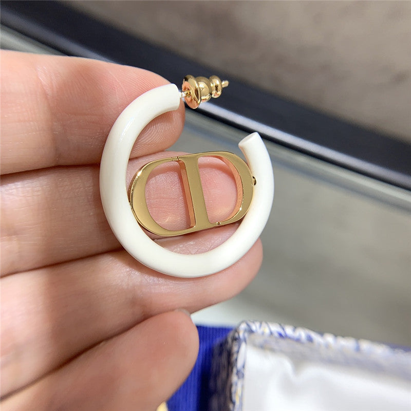 High Quality Luxury Dior Simple Cd Callout Metal Earrings – Style 50902 product detail