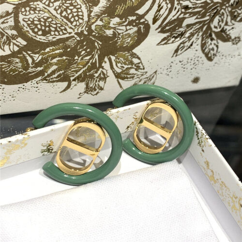 High Quality Luxury Dior Simple Cd Callout Metal Earrings product detail