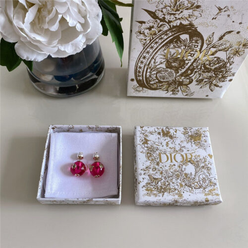 High Quality Luxury Dior Powder Bead Multi-Accessory Stud Earrings