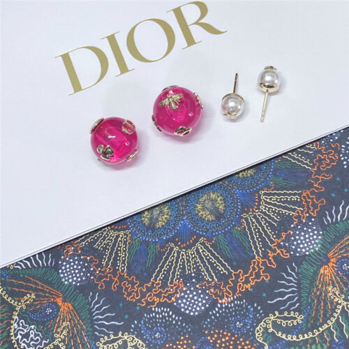 High Quality Luxury Dior Powder Bead Multi-Accessory Stud Earrings product detail