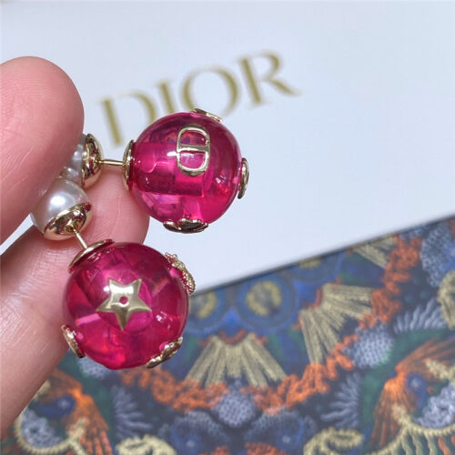 High Quality Luxury Dior Powder Bead Multi-Accessory Stud Earrings product detail