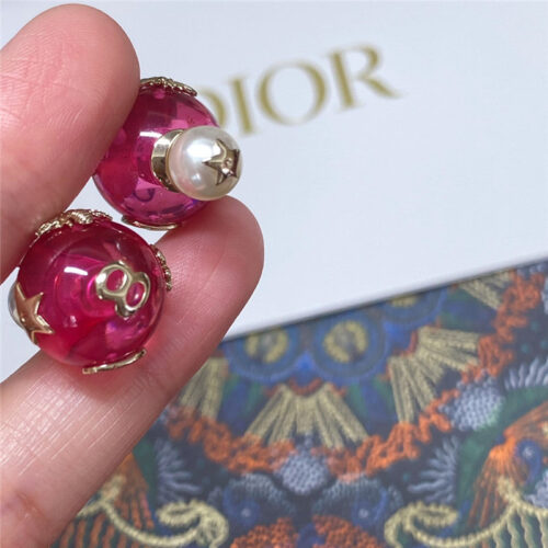 High Quality Luxury Dior Powder Bead Multi-Accessory Stud Earrings product detail