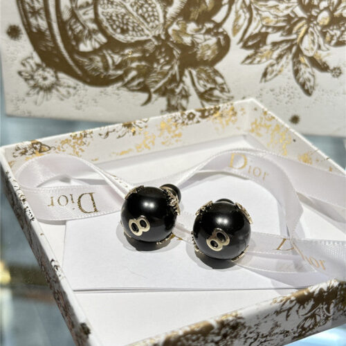 High Quality Luxury Dior Multi-Accessories Black Pearl Earrings