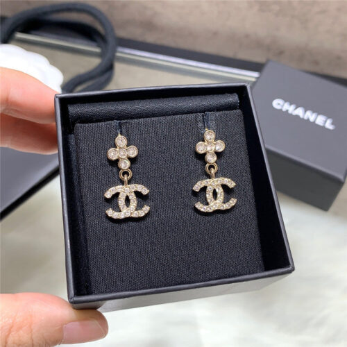 High Quality Luxury Chanel Cross Pendant Earrings product detail