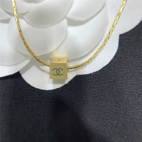 High Quality Luxury Chanel Small Square Grain Necklace product detail