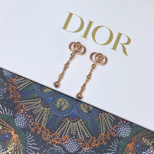 High Quality Luxury Dior Rose Gold Ball Star Earrings product detail