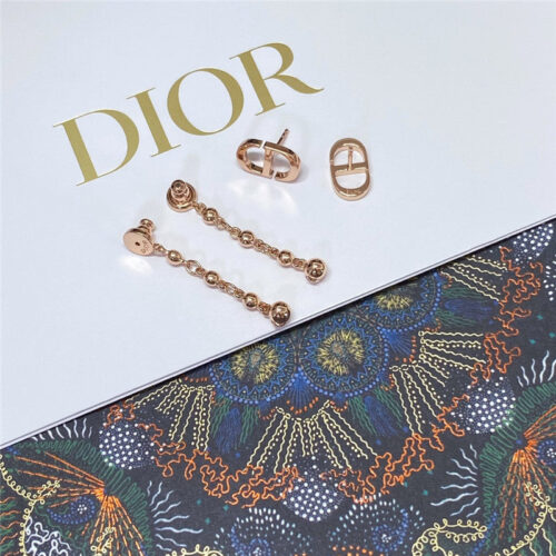 High Quality Luxury Dior Rose Gold Ball Star Earrings product detail