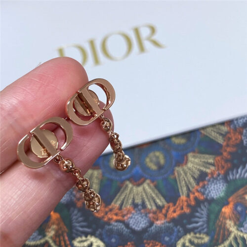 High Quality Luxury Dior Rose Gold Ball Star Earrings product detail