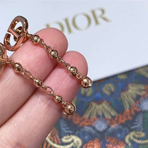 High Quality Luxury Dior Rose Gold Ball Star Earrings product detail