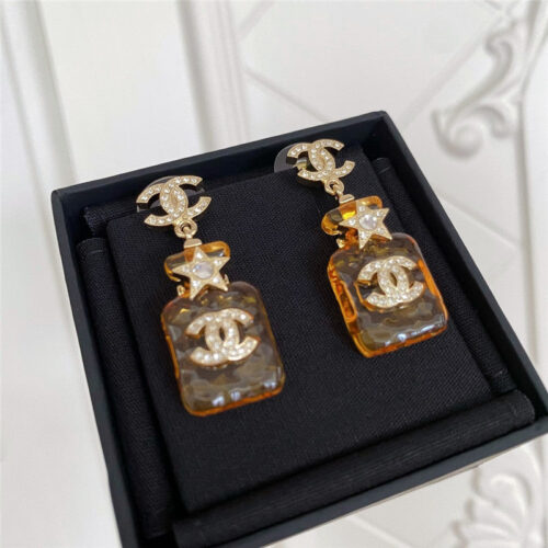 High Quality Luxury Chanel Rock Sugar Perfume Bottle Earrings alternate view