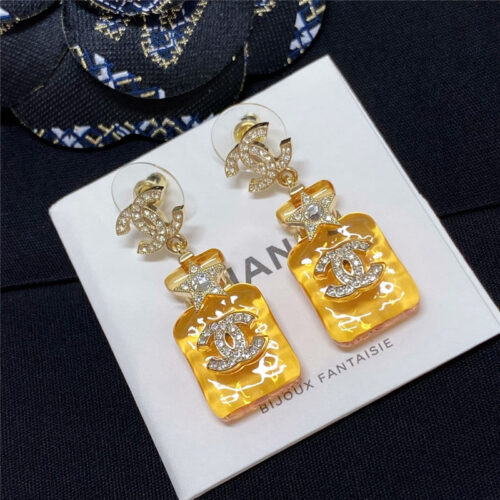 High Quality Luxury Chanel Rock Sugar Perfume Bottle Earrings product detail