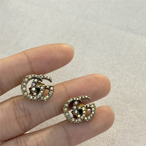 High Quality Luxury Gucci Colorful Diamond Stud Earrings – Style 50983 alternate view