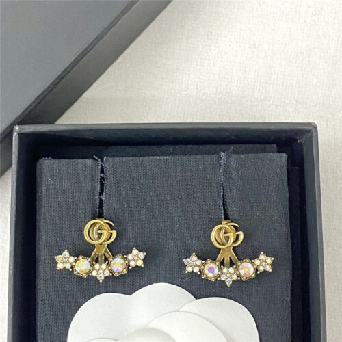 High Quality Luxury Gucci Colorful Diamond Stud Earrings – Style 50985