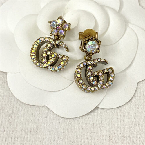 High Quality Luxury Gucci Colorful Diamond Stud Earrings alternate view