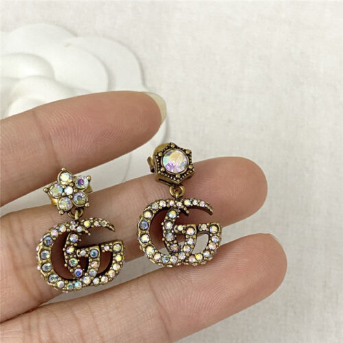 High Quality Luxury Gucci Colorful Diamond Stud Earrings product detail