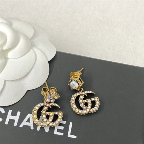 High Quality Luxury Gucci Colorful Diamond Stud Earrings product detail