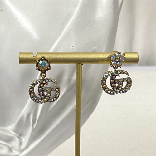 High Quality Luxury Gucci Colorful Diamond Stud Earrings product detail