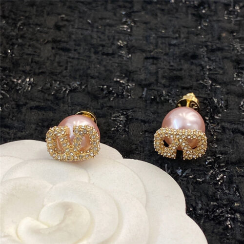 High Quality Luxury Valentino Versatile Diamond Stud Earrings – Style 51260