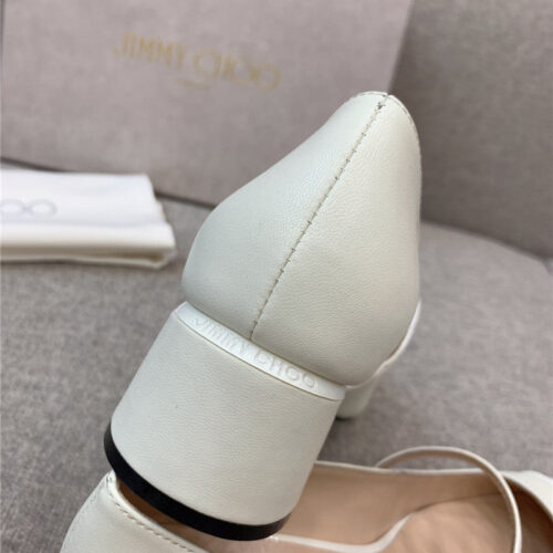 High Quality Luxury Jimmy Choo New Thick Heel Mary Jane Shoes product detail